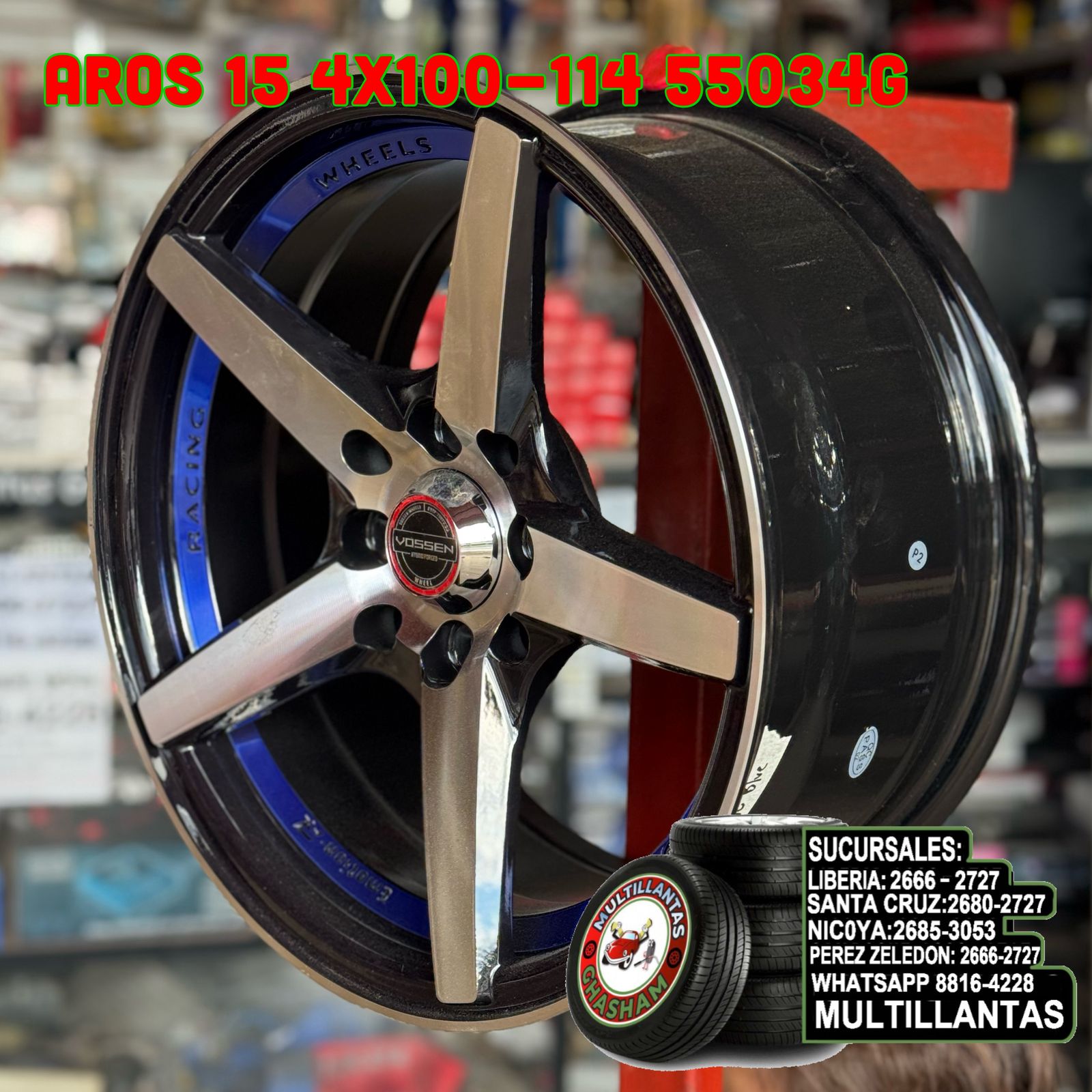 AROS # 15X7 4X100-114 ET30 MB-BL 55034G